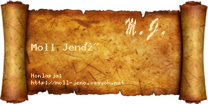 Moll Jenő névjegykártya