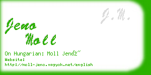 jeno moll business card